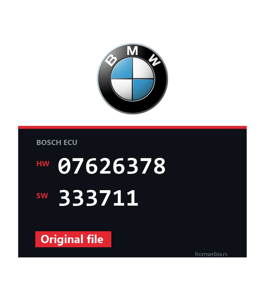BMW E70-E71 07626378 333711 original ECU file
