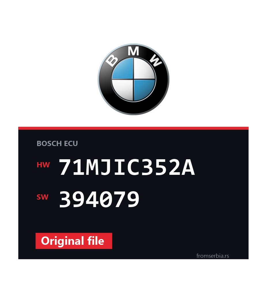 BMW E81-E87 71MJIC352A 394079 original ECU file