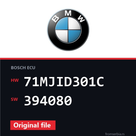 BMW E81-E87 71MJID301C 394080 original ECU file