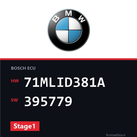 BMW E81-E87 71MLID381A 395779 Stage1 tuning file