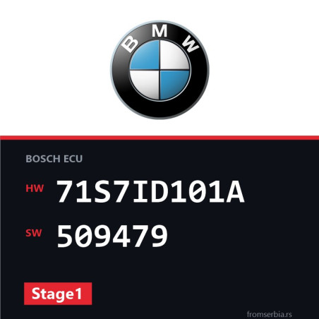 BMW E81-E87 71S7ID101A 509479 Stage1 tuning file