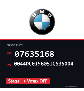 BMW 07635168 0044DC0I960SICS3S004 Stage1 + Vmax OFF file