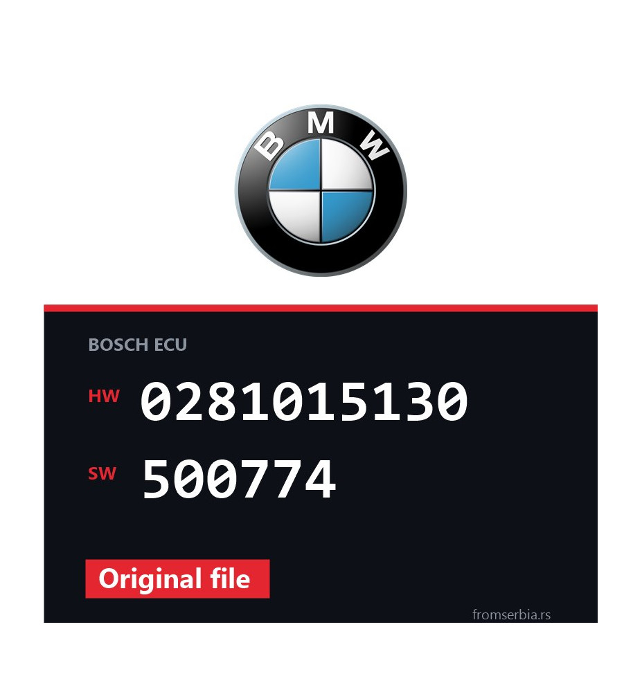 BMW E90-E91 0281015130 500774 original ECU file