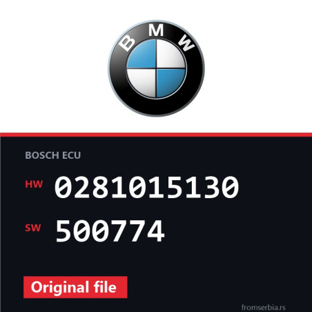 BMW E90-E91 0281015130 500774 original ECU file