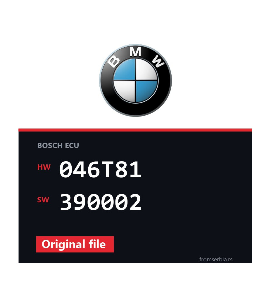 BMW E90-E91 046T81 390002 original ECU file