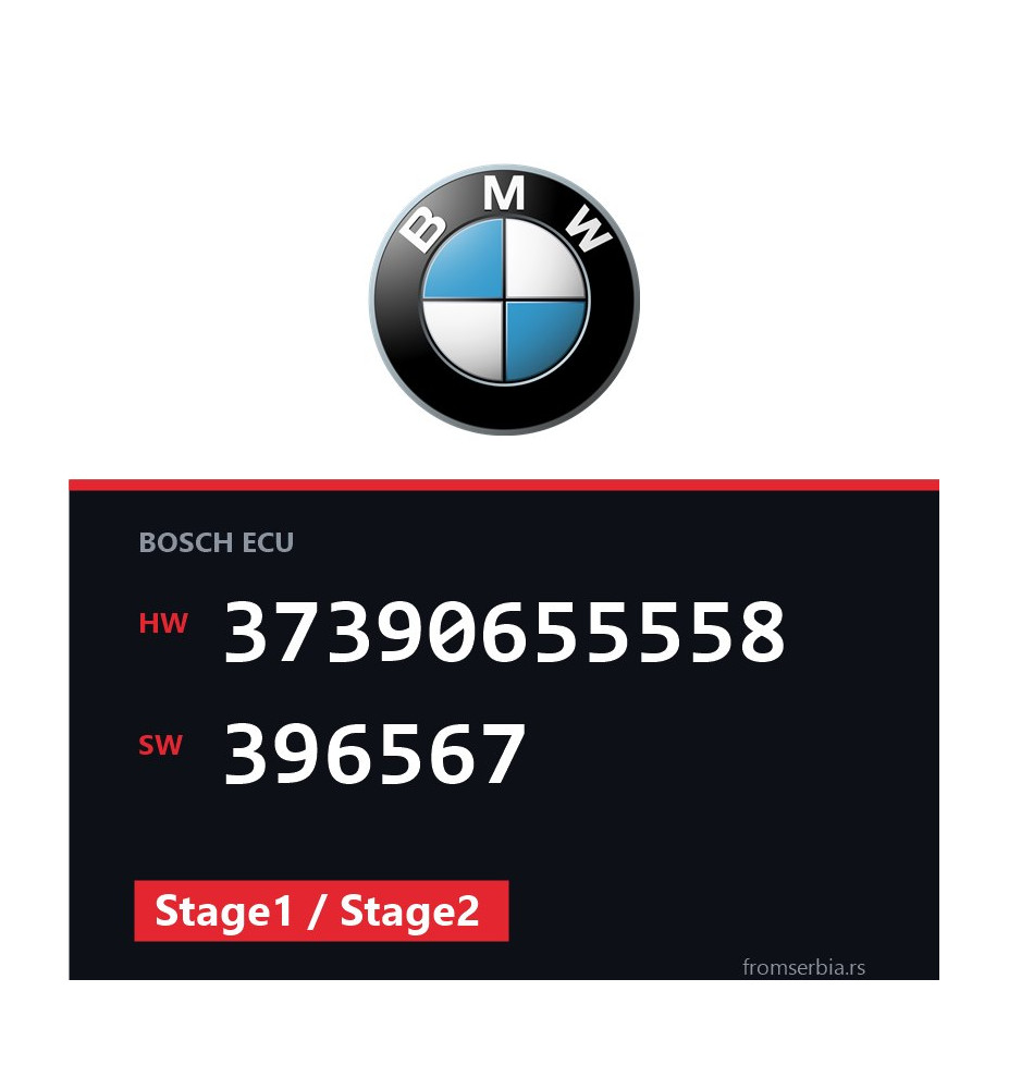 BMW E90-E91- 37390655558 396567 Stage1 / Stage2 tuning file