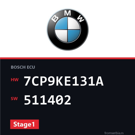 BMW E90-E91- 7CP9KE131A 511402 Stage1 tuning file