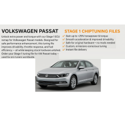 Volkswagen Passat Stage 1 Chiptuning Files – Safe ECU Power Upgrade