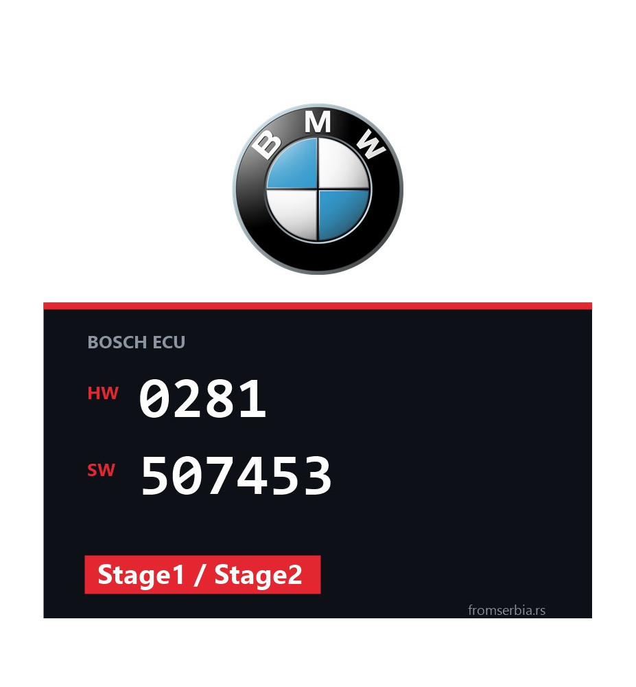BMW E90-E91- 0281 507453 Stage1 / Stage2 tuning file