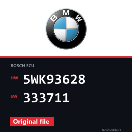 BMW E90-E91- 5WK93628 333711 original ECU file