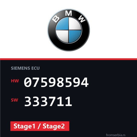 BMW E90-E91- 07598594 333711 Stage1 / Stage2 tuning file