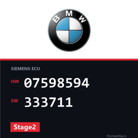 BMW E90-E91- 07598594 333711 Stage2 tuning file