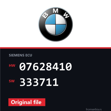 BMW E90-E91- 07628410 333711 original ECU file