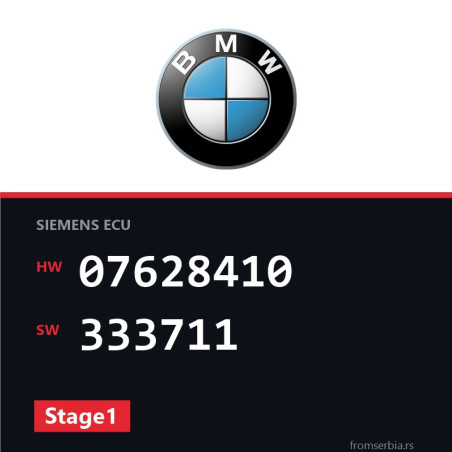 BMW E90-E91- 07628410 333711 Stage1 tuning file
