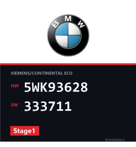 BMW E90-E91- 5WK93628 333711 Stage1 tuning file