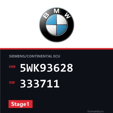 BMW E90-E91- 5WK93628 333711 Stage1 tuning file