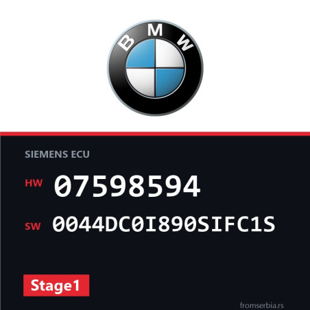 BMW E90-E91- 07598594 0044DC0I890SIFC1S Stage1 tuning file