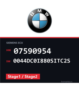 BMW E90-E91- 07590954 0044DC0I880SITC2S Stage1 / Stage2 tuning file