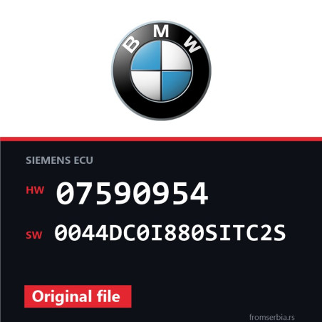BMW E90-E91- 07590954 0044DC0I880SITC2S original ECU file