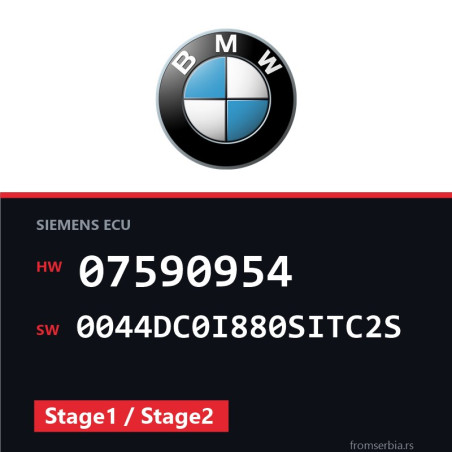 BMW E90-E91- 07590954 0044DC0I880SITC2S Stage1 / Stage2 tuning file