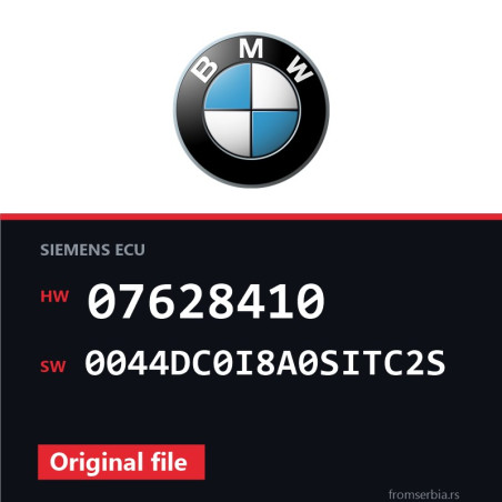 BMW E90-E91- 07628410 0044DC0I8A0SITC2S original ECU file