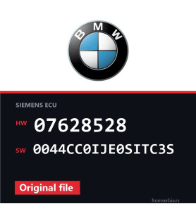 BMW E90-E91- 07628528 0044CC0IJE0SITC3S original ECU file