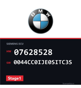 BMW E90-E91- 07628528 0044CC0IJE0SITC3S Stage1 tuning file