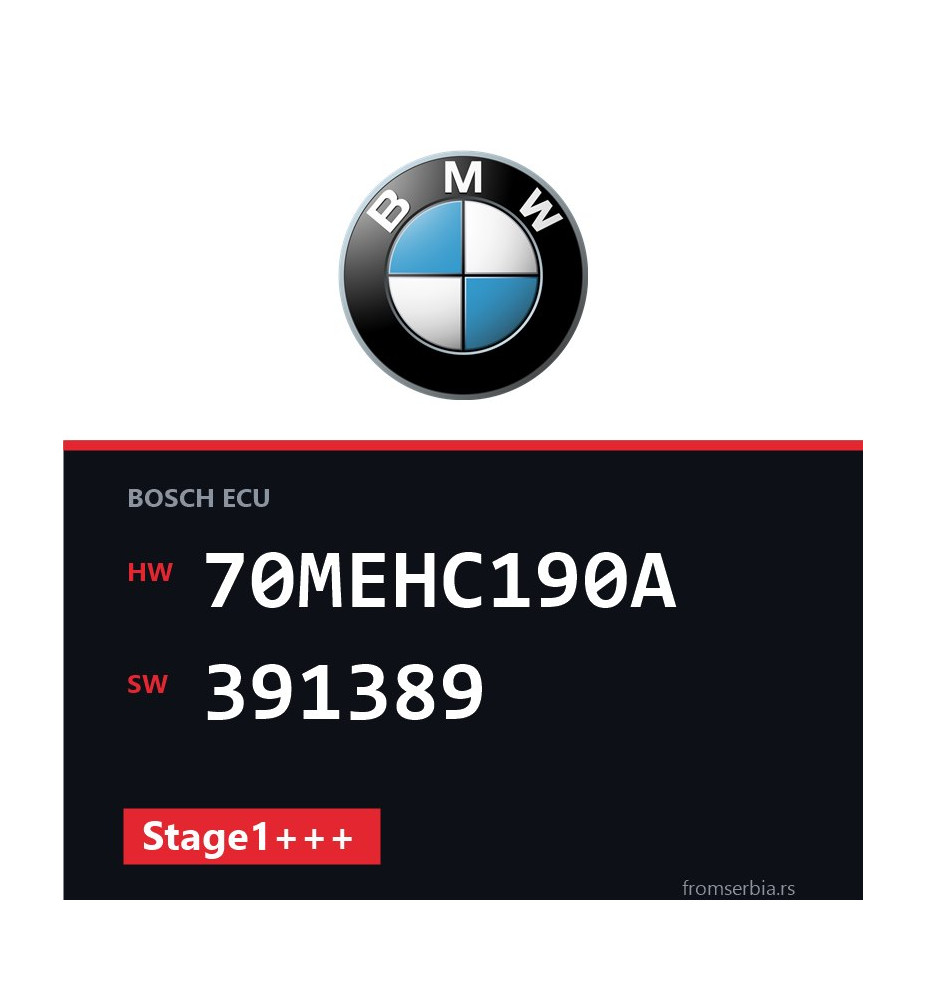 BMW 2.0d 70MEHC190A 391389 Stage1+++ tuning file