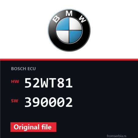 BMW E60-E61 52WT81 390002 original ECU file
