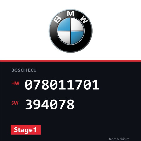 BMW E81-E87 078011701 394078 Stage1 tuning file