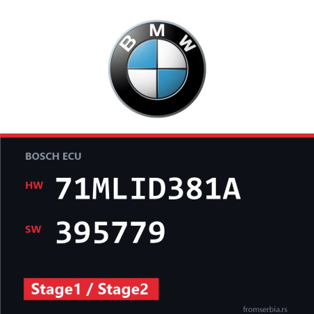 BMW E81-E87 71MLID381A 395779 Stage1 / Stage2 tuning file