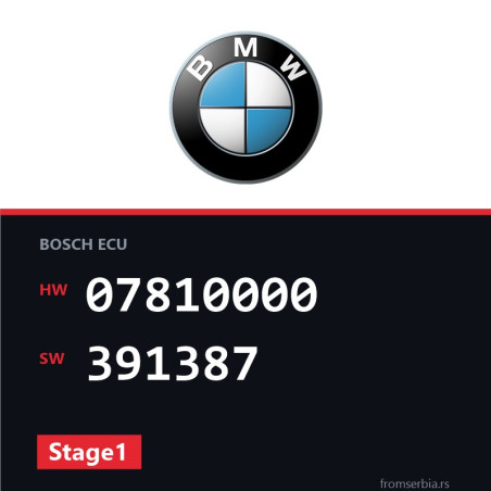 BMW E90-E91 07810000 391387 Stage1 tuning file