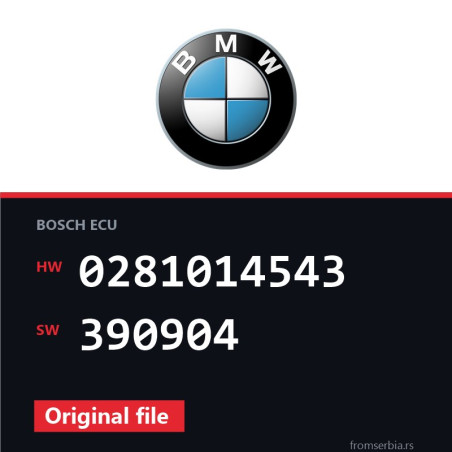 BMW E90-E91 0281014543 390904 original ECU file
