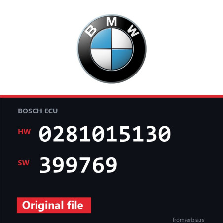 BMW E90-E91 0281015130 399769 original ECU file