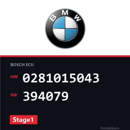 BMW E90-E91- 0281015043 394079 Stage1 tuning file