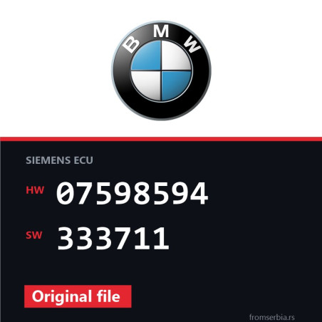 BMW E90-E91- 07598594 333711 original ECU file