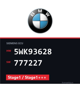 BMW E90-E91- 5WK93628 777227 Stage1 / Stage1+++ tuning file