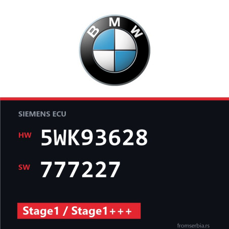 BMW E90-E91- 5WK93628 777227 Stage1 / Stage1+++ tuning file