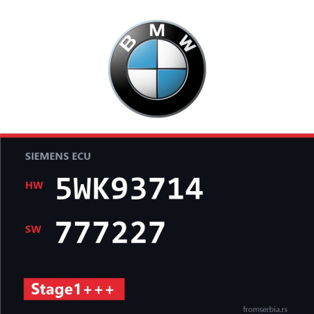 BMW E90-E91- 5WK93714 777227 Stage1+++ tuning file