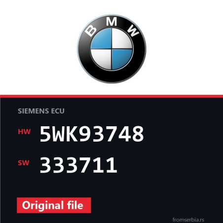 BMW E90-E91- 5WK93748 333711 original ECU file