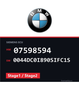 BMW E90-E91- 07598594 0044DC0I890SIFC1S Stage1 / Stage2 tuning file
