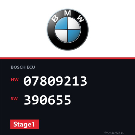 BMW E90-E91- 07809213 390655 Stage1 tuning file