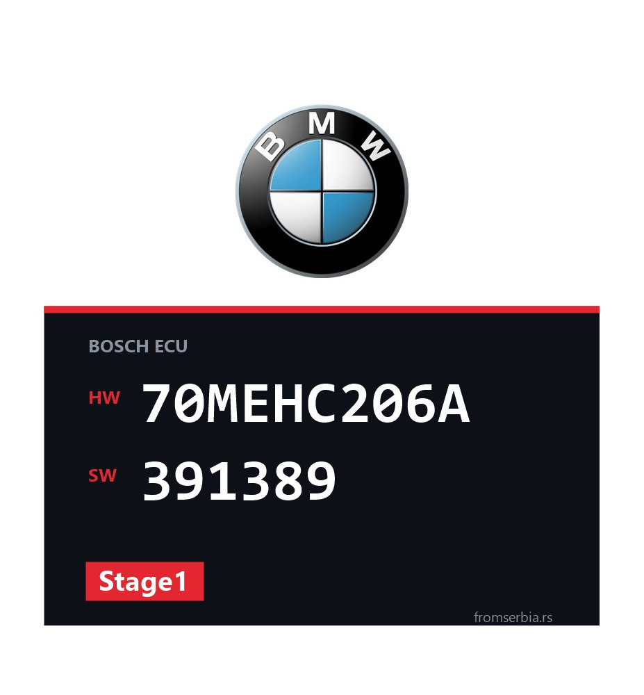 BMW x3 70MEHC206A 391389 Stage1 tuning file