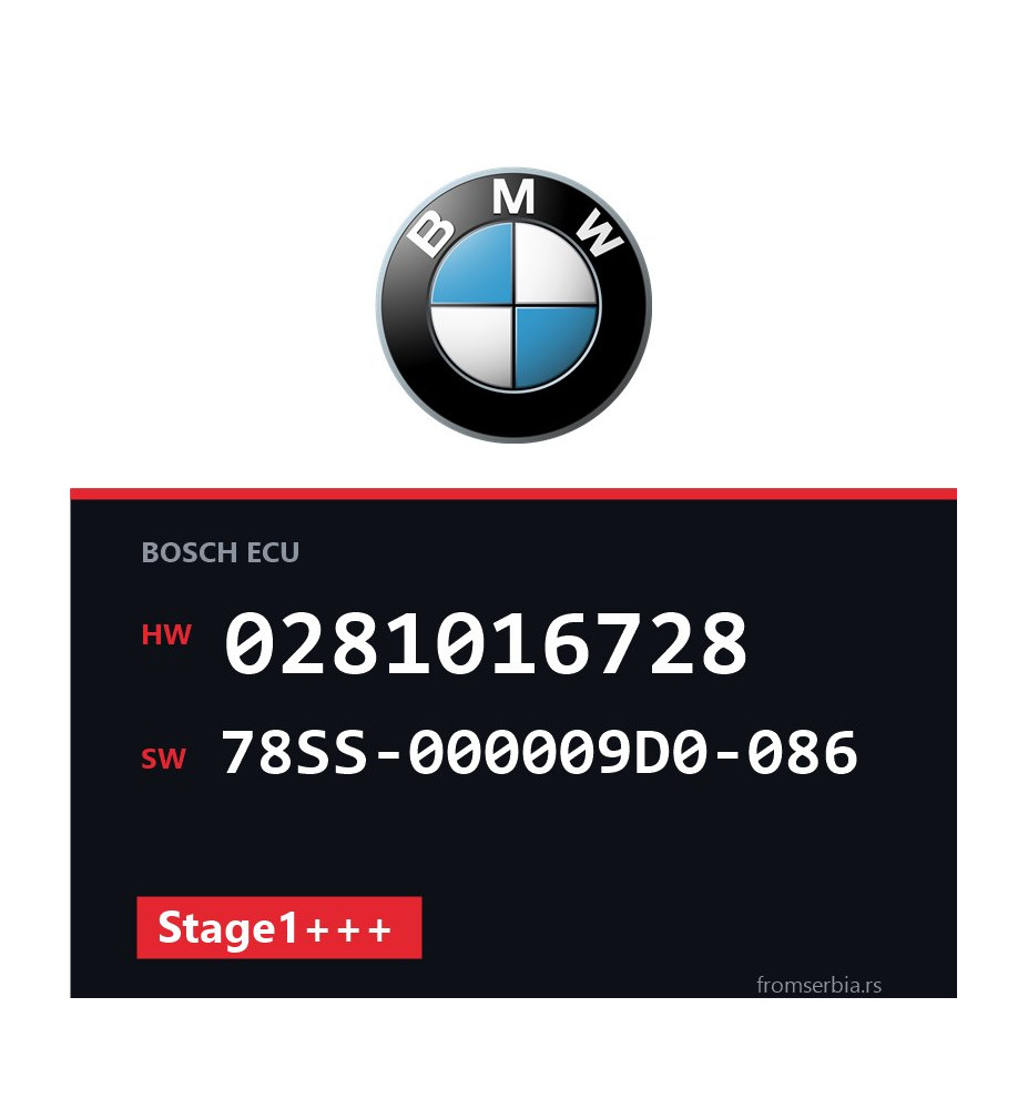 BMW E65 0281016728 78SS-000009D0-086 Stage1+++ tuning file
