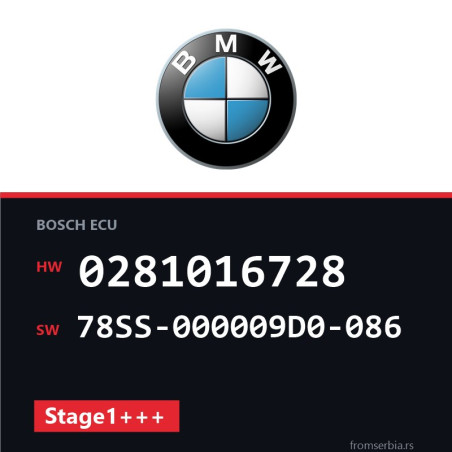 BMW E65 0281016728 78SS-000009D0-086 Stage1+++ tuning file