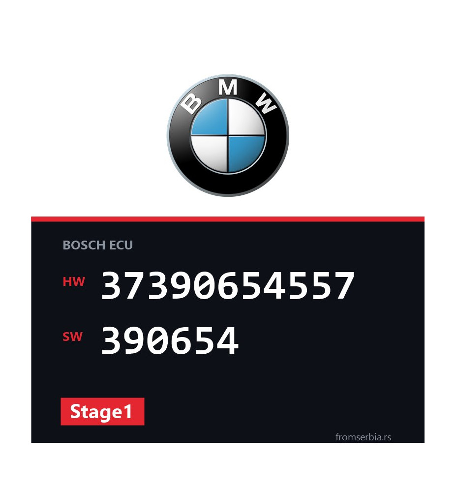 BMW E81-E87 37390654557 390654 Stage1 tuning file