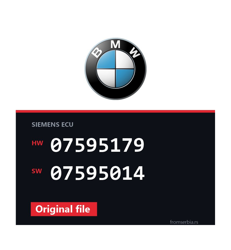 BMW E81-E87 07595179 07595014 original ECU file