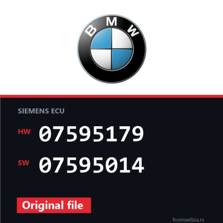BMW E81-E87 07595179 07595014 original ECU file