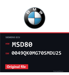 BMW E81-E87 MSD80 0049QK0MG70SMDU2S original ECU file