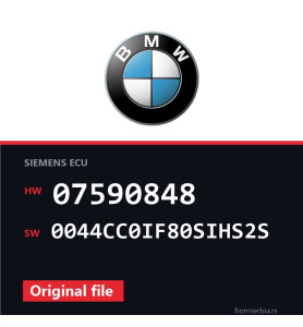 BMW E81-E87 07590848 0044CC0IF80SIHS2S original ECU file